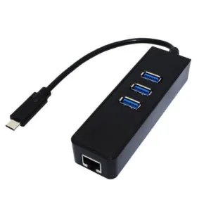 CABO ADAPTADOR USB-C 3.1 TYPE-C PARA HUB 3 PORTAS USB 3.0 COM RJ45 10/100/1000MBPS JC-TYC-R03 - F3