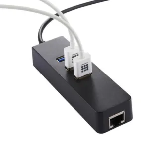CABO ADAPTADOR USB-C 3.1 TYPE-C PARA HUB 3 PORTAS USB 3.0 COM RJ45 10/100/1000MBPS JC-TYC-R03 - F3