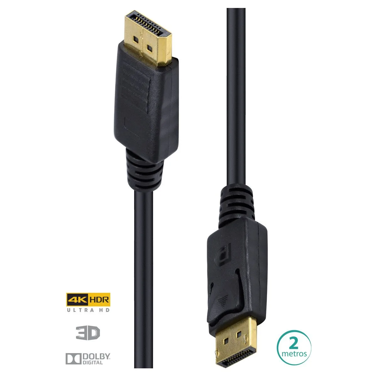 CABO DISPLAYPORT 1.3V 4K ULTRA HD 60HZ 2 METROS DP13-2 - VINIK