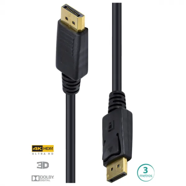 CABO DISPLAYPORT 1.3V ULTRA HD 60HZ 3 METROS DP13-3 - VINIK