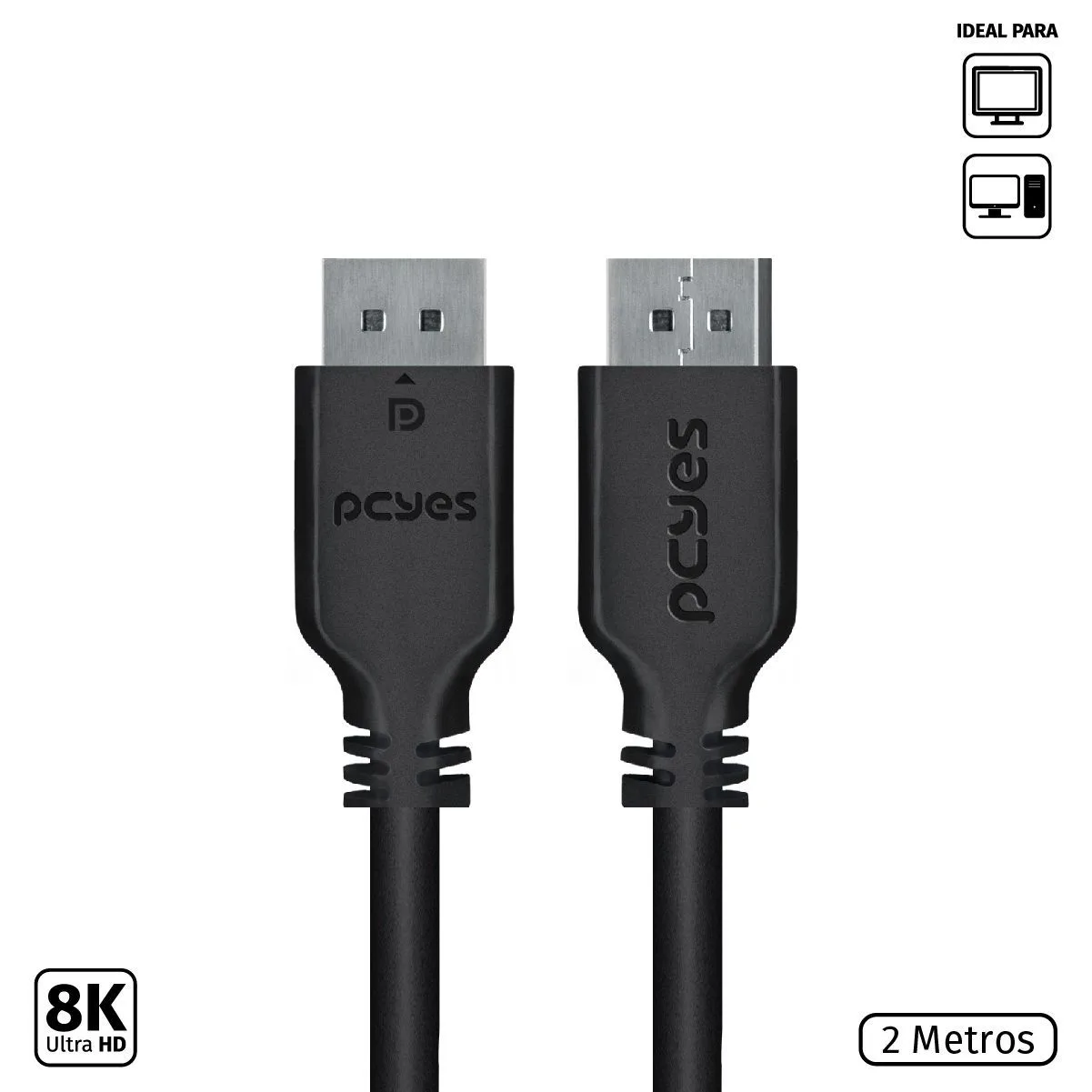 Cabo Displayport Macho 2 Metros PDPM-2 29327 - Pcyes