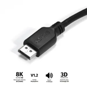 Cabo Displayport Macho 2 Metros PDPM-2 29327 - Pcyes