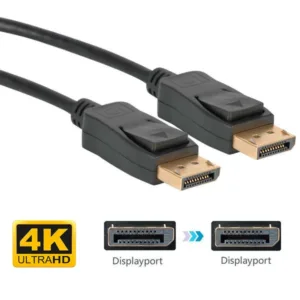 Cabo DisplayPort F3 1,8m 4K DisplayPort Macho para DisplayPort Macho JC-DP1.8