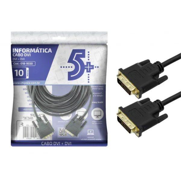 Cabo DVI/DVI 24+1 10 Metros 018-9550 - Chip sce