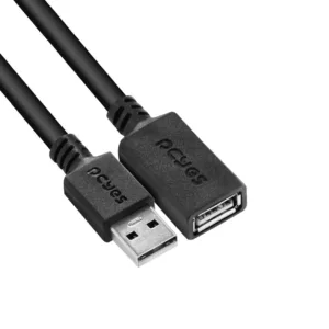 CABO EXTENSOR USB A 2.0 MACHO PARA USB A 2.0 FEMEA 28AWG PURO COBRE 2 METROS PUAMF2-2 - PCYES