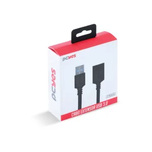 Cabo Extensor USB A 3.0 Macho para USB A 3.0 Fêmea 28AWG pura Cobre 2 Metros PUAMF3-2 29304 - Pcyes