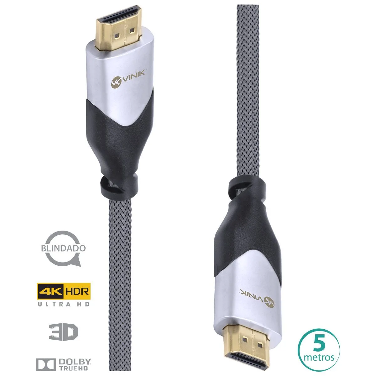 CABO HDMI 2.0 4K NYLON 5 METROS H20B-5 - VINIK
