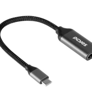 Cabo Usb Tipo-C Para Hdmi Fêmea 2.0 4K/60Hz Preto 15Cm Nylon Pucf-15P - pcyes