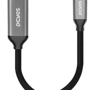 Cabo Usb Tipo-C Para Hdmi Fêmea 2.0 4K/60Hz Preto 15Cm Nylon Pucf-15P - pcyes