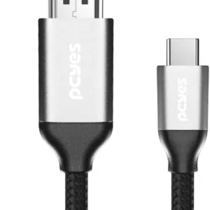 Cabo Usb Tipo-C Para Hdmi Macho 2.0 Preto 2 Metros Nylon Puch2 - pcyes