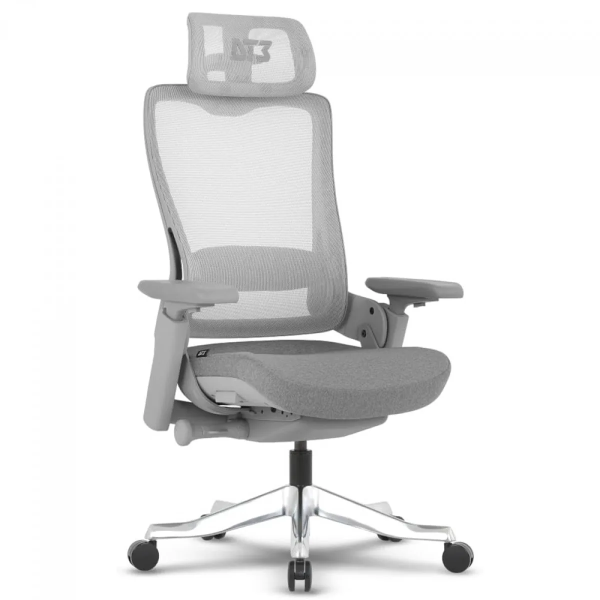 Cadeira De Escritório DT3 Adria Ajustável Ergonômica 4D Mesh Cinza 14728-2