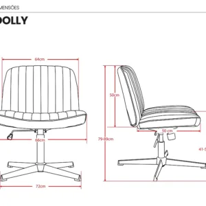 Cadeira DT3 Dolly 14492-0 com Tecido Ultrasoft Grey (Última Peça Showroom)