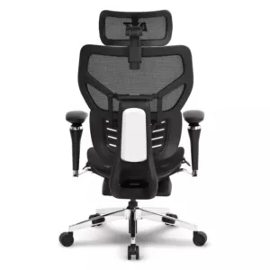Cadeira DT3 Escritório Office Glacius Black FT com Apoio de Pé 14553-8