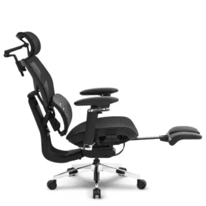 Cadeira DT3 Escritório Office Glacius Black FT com Apoio de Pé 14553-8