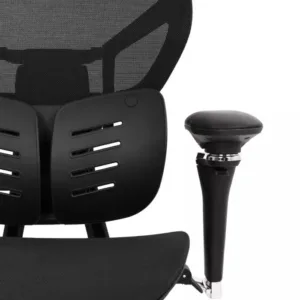 Cadeira DT3 Escritório Office Glacius Black FT com Apoio de Pé 14553-8