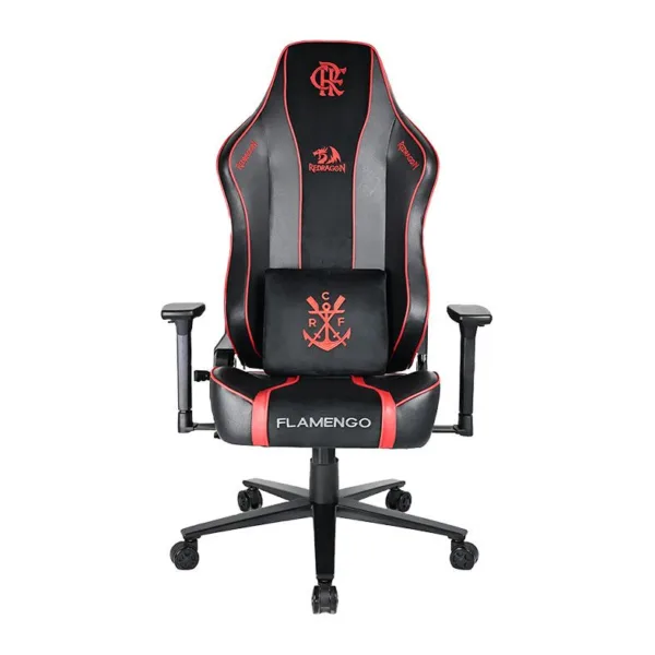 Cadeira Redragon Gamer Flamengo Victory Vermelho e Preto FL808
