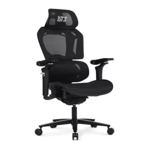 Cadeira Office DT3 Chrono Preta Ergonômica Mesh Braço 5D Reclinação 138° 13991-3
