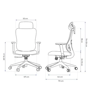 Cadeira Elements Office Sarin Até 120kg Reclinável Malha Preta 72092