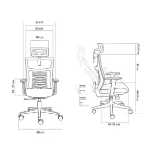 Cadeira Elements Office Vertta Pro Até 150 kg Reclinável Braços 3D Cilindro Classe 4 Preto 70046