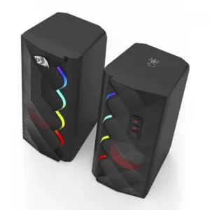 Caixa de Som Gamer Redragon Cipher RGB Stereo USB/AUX Preta GS522