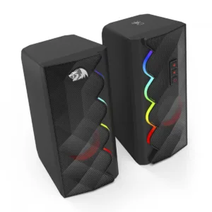 Caixa de Som Gamer Redragon Cipher RGB Stereo USB/AUX Preta GS522