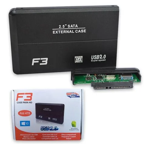 Case Externa F3 para HD SATA 2,5" USB 2.0 CS-U2