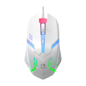 Combo Gamer Bluecase Play 4 em 1 Branco com Teclado, Mouse, Headset e Mousepad RGB Rainbow BGHPKM-01WBX