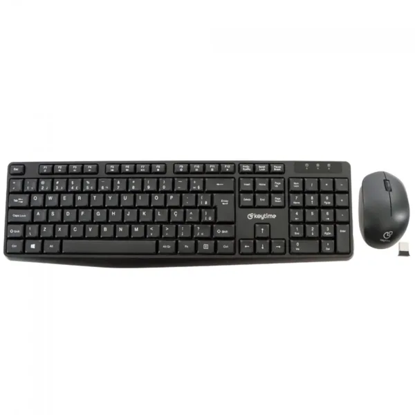 Combo Teclado e Mouse Executivo Wireless 2.4G Preto KYT0013 - Keytime