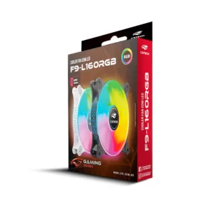 Cooler Fan C3Tech Gaming F9-L160WH RGB 120mm Branco