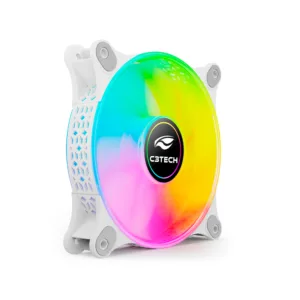 Cooler Fan C3Tech Gaming F9-L160WH RGB 120mm Branco
