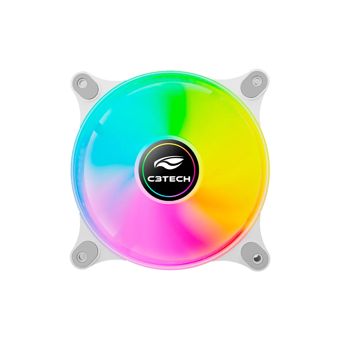 Cooler Fan C3Tech Gaming F9-L170WH ARGB 120mm Branco