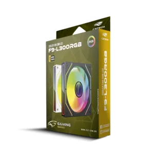 Cooler para Gabinete C3Tech Gaming F9-L300WHRGB RGB 120mm