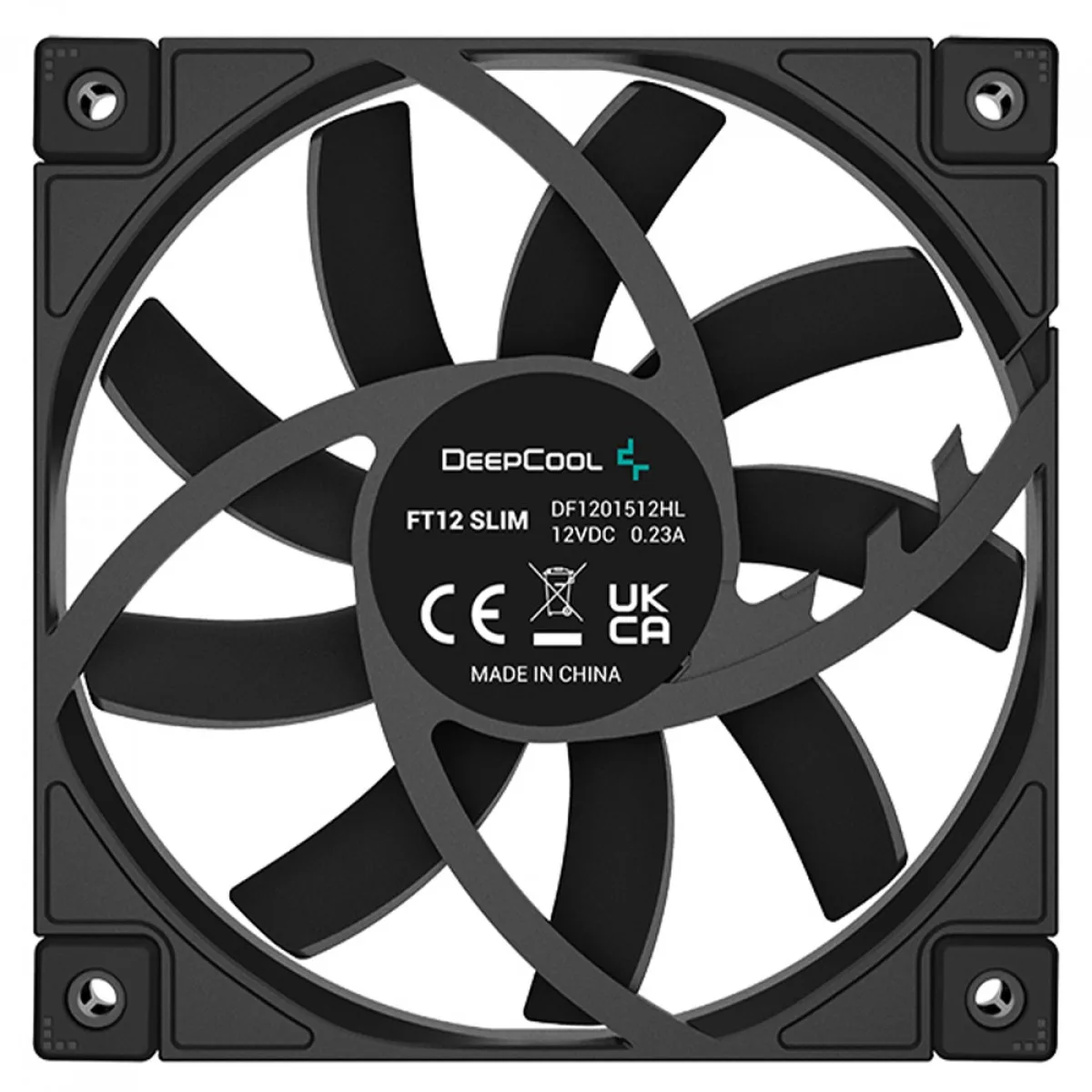 Cooler Para Gabinete DeepCool FT12 Slim 120mm PWM Preto R-FT12SLIM-BKWPN1-G
