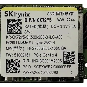 SSD SK Hynix BC711 256GB M.2 2230 NVMe PCIe Gen4x4 HFM256GD3GX013N -