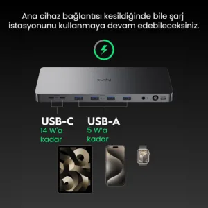 DOCK STATION DUAL 4K 10 GBPS USB-C MODELO CS700 - CUDY