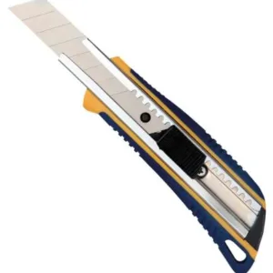 Estilete Emborrachado 18mm Azul - BRASFORT