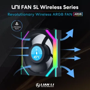 Fan Lian Li UNI FAN SL Wireless LCD ARGB 120mm Preto 12SLLCD1W1B