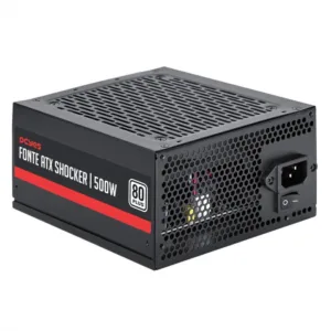 Fonte ATX PCYES Shocker PF500SHW 500W 80 Plus White PFC Ativo