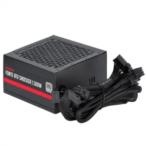 Fonte ATX PCYES Shocker PF500SHW 500W 80 Plus White PFC Ativo