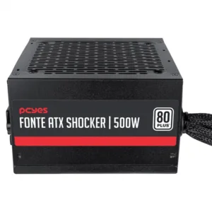 Fonte ATX PCYES Shocker PF500SHW 500W 80 Plus White PFC Ativo