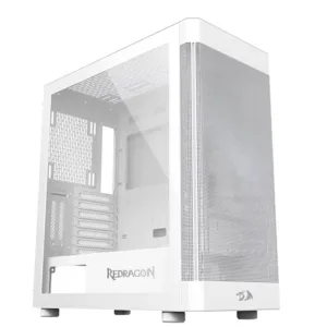 Gabinete Gamer Redragon Aeroglass Mid Tower com Lateral em Vidro Branco sem Fonte CA-602W