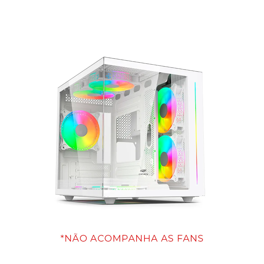 Gabinete Aquarius C3Tech MT-G810WH Sem Fonte Gaming