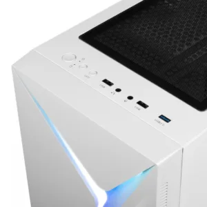 Gabinete Gamer Argus E4 Elite RGB Mid Tower Vidro Temperado White Sem fonte Com 1 Fan - Gamdias