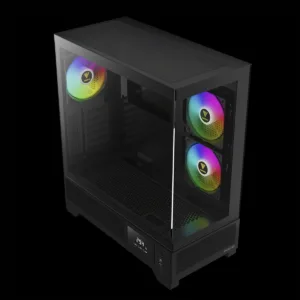 Gabinete Gamer Gamdias Atlas M1 Mid Tower ATX Vidro Temperado Preto com 3 Fans ARGB Sem Fonte