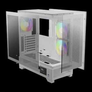 Gabinete Gamer Gamdias Atlas M1 WH  Mid Tower Vidro Temperado ATX BRANCO Sem Fonte Com 3 Fans ARGB