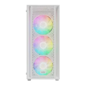 Gabinete Gamer Gamdias Aura GC2 Elite RGB Mid-Tower Lateral De Vidro Com 4 Fans Branco