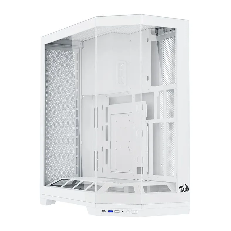Gabinete Gamer Redragon Edge Mid Tower Lateral de vidro Branco CA-608W