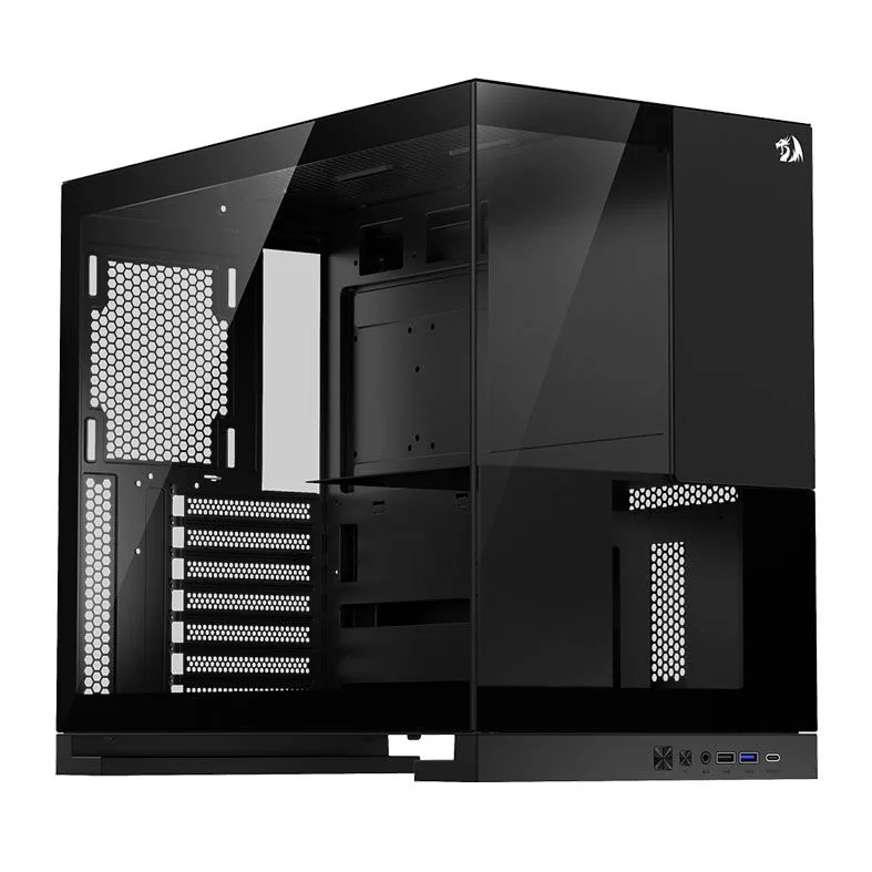 Gabinete Gamer Eternal Mid-Tower Lateral de Vidro Preto CA-612B - Redragon