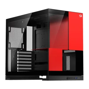 Gabinete Gamer Eternal Mid-Tower Lateral de Vidro Preto e Vermelho CA-612BR - Redragon