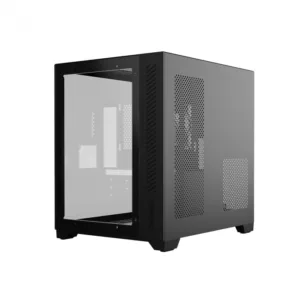 Gabinete Gamer PCYES Forcefield Black Vulcan com Frontal e Lateral em Vidro GFFBVP